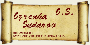 Ozrenka Sudarov vizit kartica